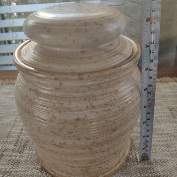 Beauce Art Pottery Canister Genin Trudeau Vintage Hand Thrown Cookie Jar 8.5" - Picture 9 of 15